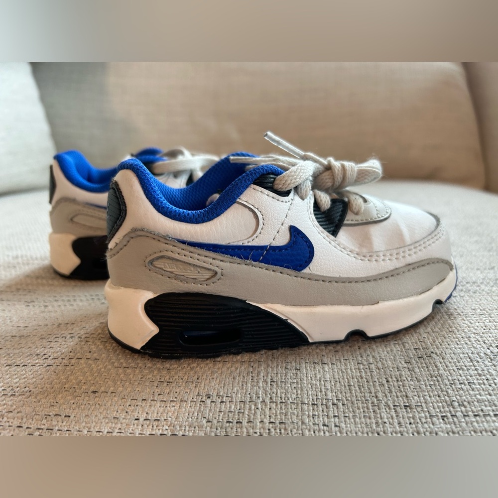 Nike Air Max 90 (TD) Toddler Sneakers size 7.5 Racer Blue/White